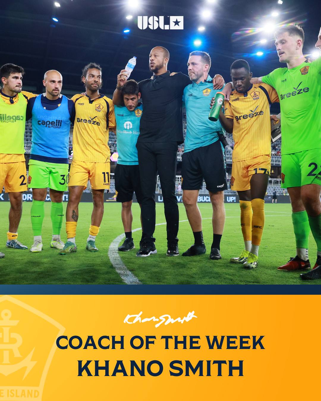 Smith Named USL Championship Coach of the Week (Soccer)